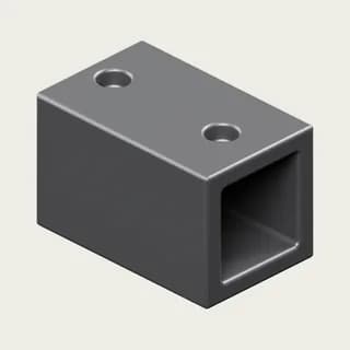 Крепление штанги 15 × 15 к стене