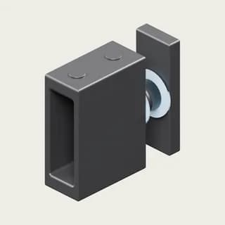 Крепление штанги 30 × 10 к стеклу торцевое